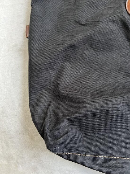 Ralph Lauren Polo Large Black Travel Duffel Bag Canvas Brown Faux Leather Trim - Picture 3 of 16